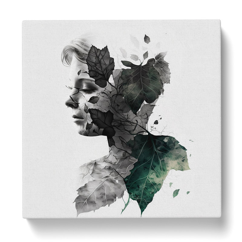 Ivy Leaf Double Exposure - Wrapped Canvas