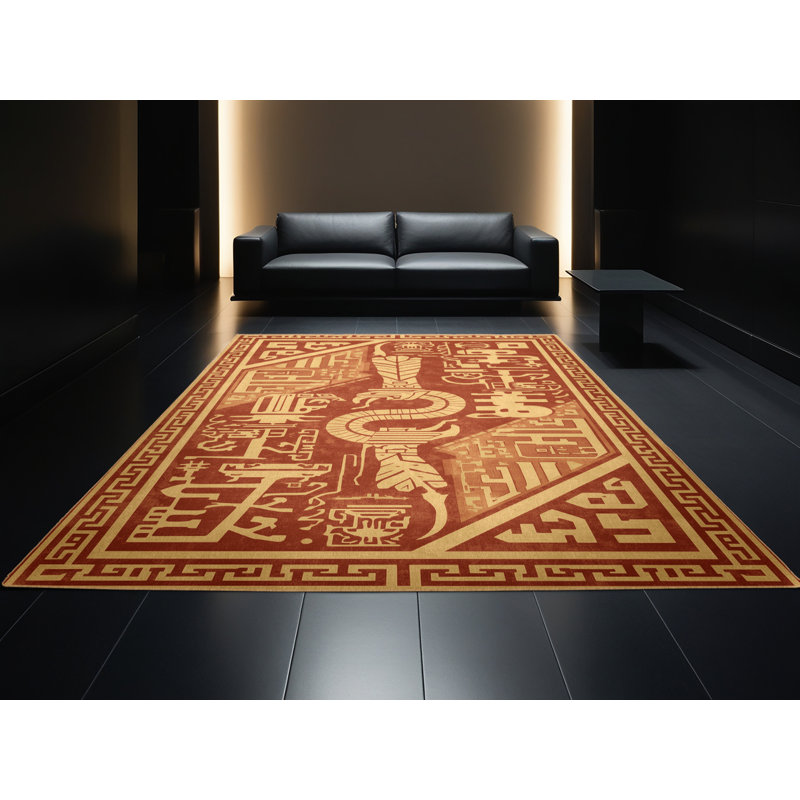 Tapis oriental traditionnel lavable à la machine Botkins en brun - reliure brun clair, 2 pi x 3 pi