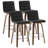 Swivel Upholstered Counter & Bar Stool With Solid Wood Frame and L-Shaped PU Leather Back-588686632-588686635
