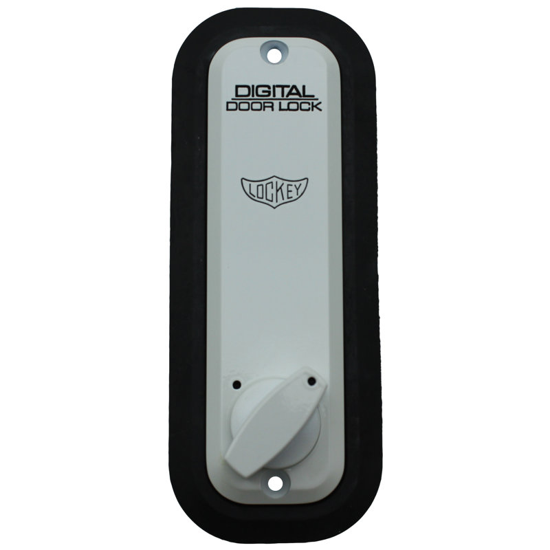 Mechanical One Sided Keyless Deadbolt, White