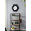 Miroir hexagonal 18,5 "x 18,5" avec cadre en bois massif, décoration murale-134449531