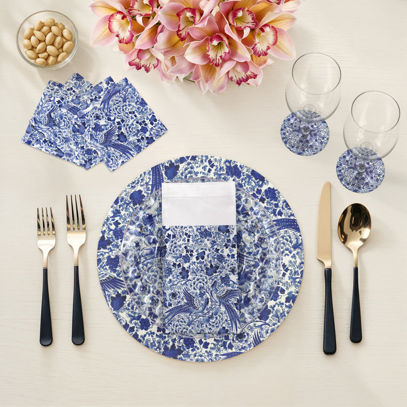 Royal Delft Vegan Leather Round Placemats