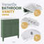 Meuble-lavabo de salle de bain 30 po avec lavabo supérieur, armoire de rangement moderne