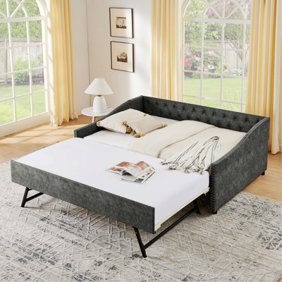 Daybed With USB Charging And Pull-Out Extendable Bed