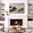 Bold Neutral Abstract Artwork with Black and Ochre Forms, Living Room Pictures, Framed Canvas Giclee Print Wall Art-562263107-562263114