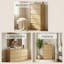 Commode 5 tiroirs en bois, l 31,5 po, avec coins arrondis arrondis, pour chambre à coucher, salon, couloir-1622671299