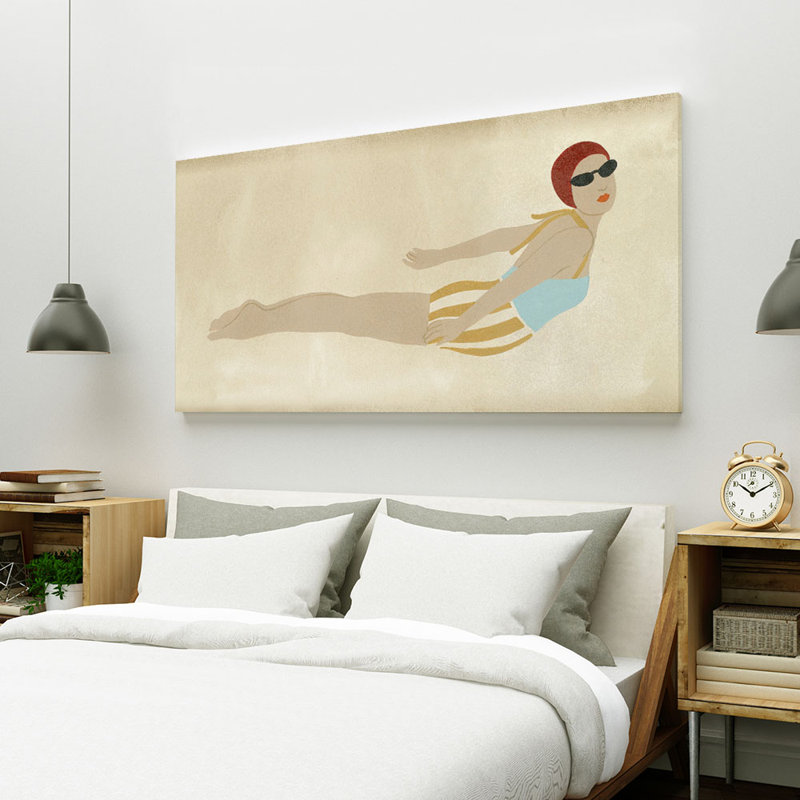 Reproduction d’art sur toile tendue « vintage diver i » par june erica vess