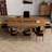 Tan Rectangular Solid Wood Butterfly Leaf  Dining Table-1755106425