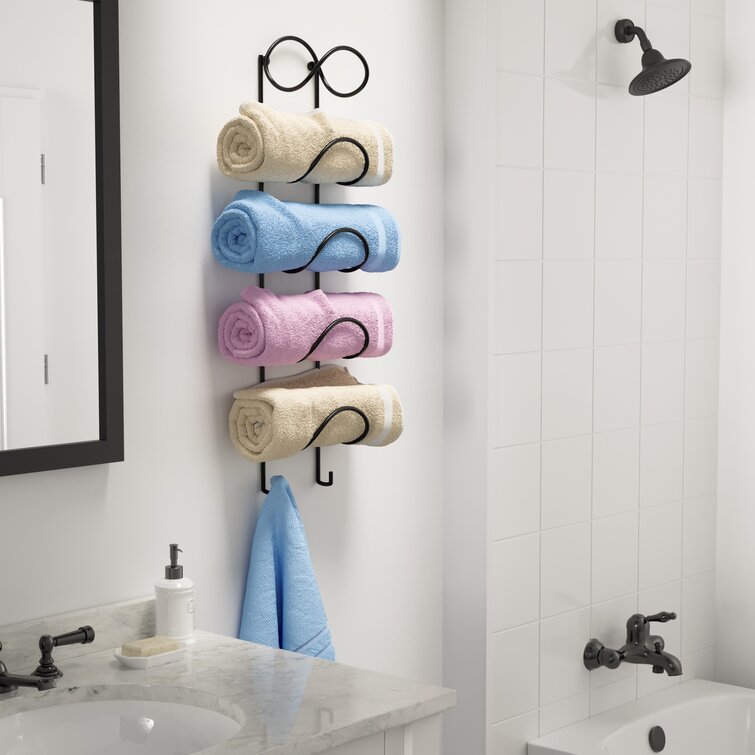 Wallniture Moduwine Wall Mount Towel Rack for Bathroom Wall Decor