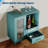 Wine Bar Cabinet with Glass Doors & Stemware Racks, Modern Buffet Sideboard with Adjustable Shelves, Compact Storage Unit for Dining Room, Kitchen, Living Room, Green-1373425891