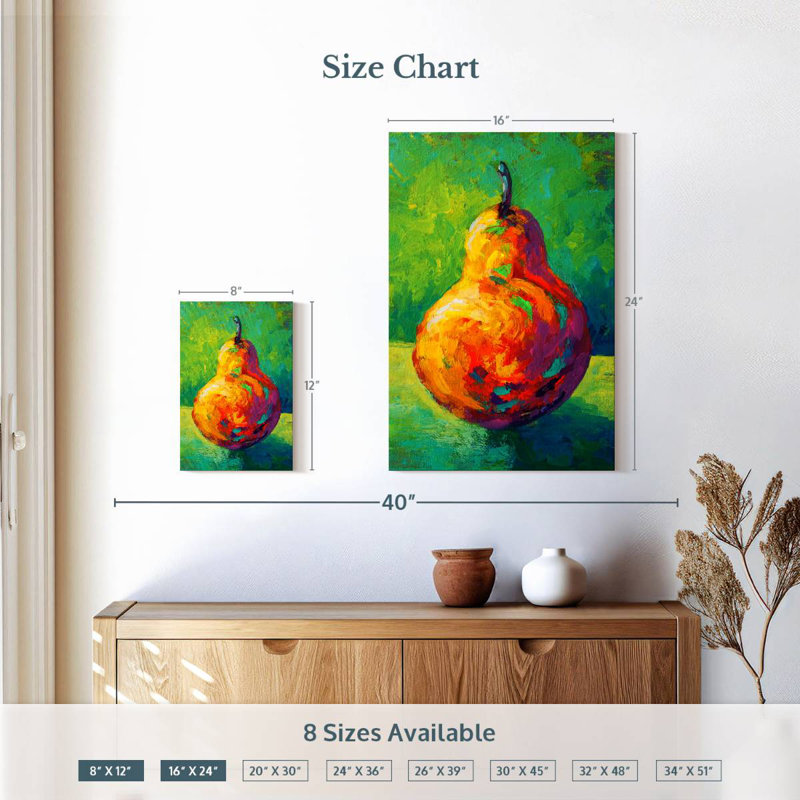 Yarlin Bright Pear V, 12" H x 8" W
