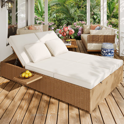 120cm Wide Straight Steel Patio Daybed