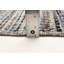 Tapis bleu ombre en soie noué à la main One Of Kind 5 pi 10 po x 5 pi 9 po