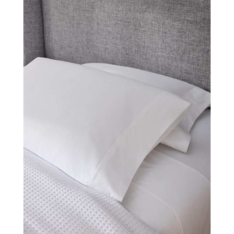 RE/FINE Solid Waffleweave Cotton Charcoal Blanket, Queen, King / Cal King, White