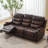 3-Piece Breathable Faux Leather Manual Recliner Living Room Set with Rocking Chair, Storage Console and Cup Holders