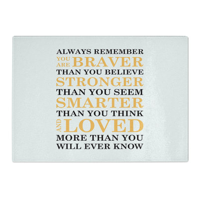 Always Remember Typography Chopping Board