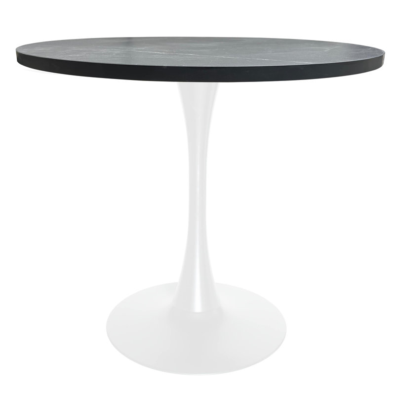 Table de salle à manger Elkton, 29.35" H x 35.43" W x 35.43" D, Noir