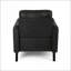 Fauteuil club contemporain à profil bas pour petits espaces | Noir | Microfibre-595024915
