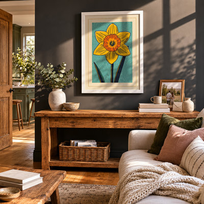 Daffodil Study Botanical - Framed Print