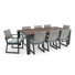 Sameko 9-Piece Rectangular Aluminum Patio Dining Set with Sunbrella® Cushions