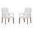 Extendable Rectangular Dining Table With 2 Arm Benches And 2 White Arm Chairs-1507271594-1507271508