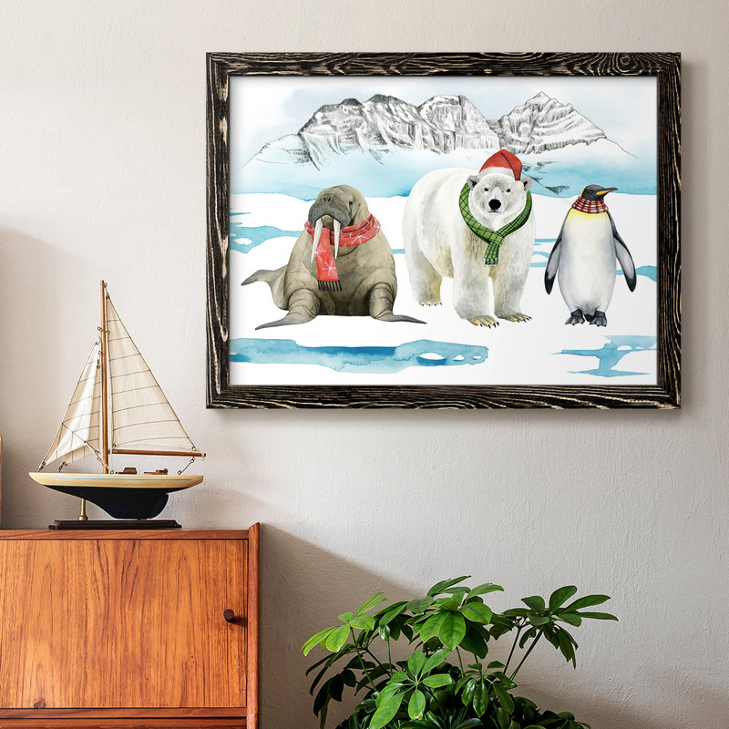 Collection d'animaux de l'Arctique A, H 26 po x l 38 po x P 1,5 po, Noir