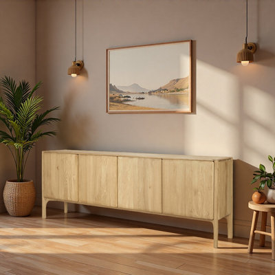 Buffet de style nordique rétro et minimaliste