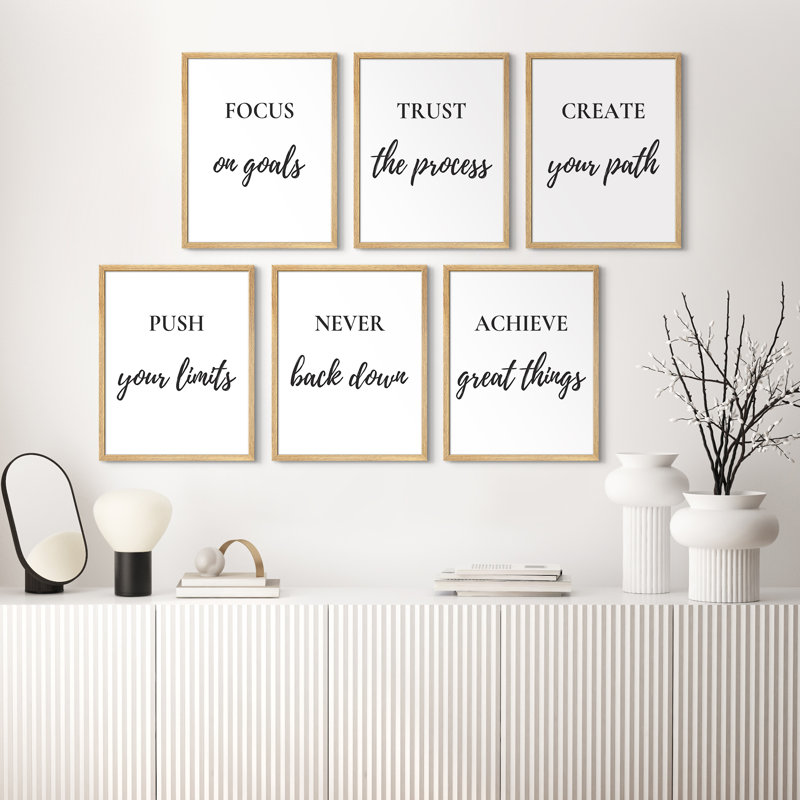 Motivation, art mural encadré, impression sur toile, H 14 po x l 11 po, Naturel