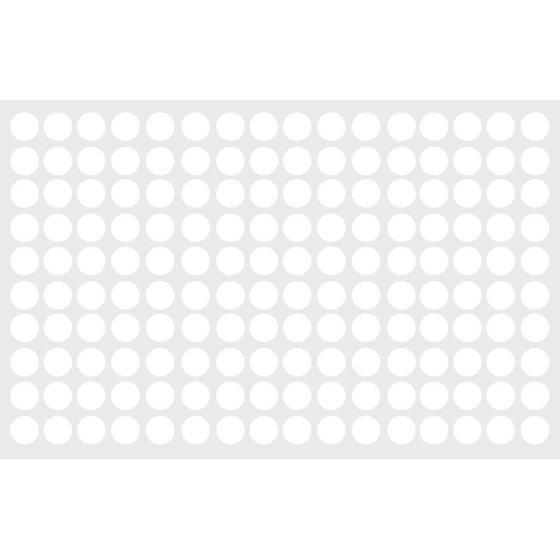 Adhésif décoratif à pois, blanc