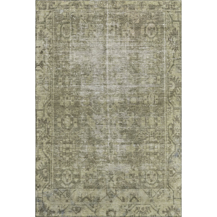 Premium Machine Washable Larock AMF1228 Global Rug