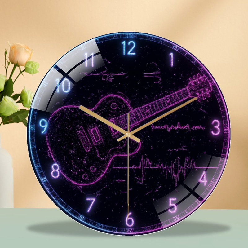 Horloge murale néon