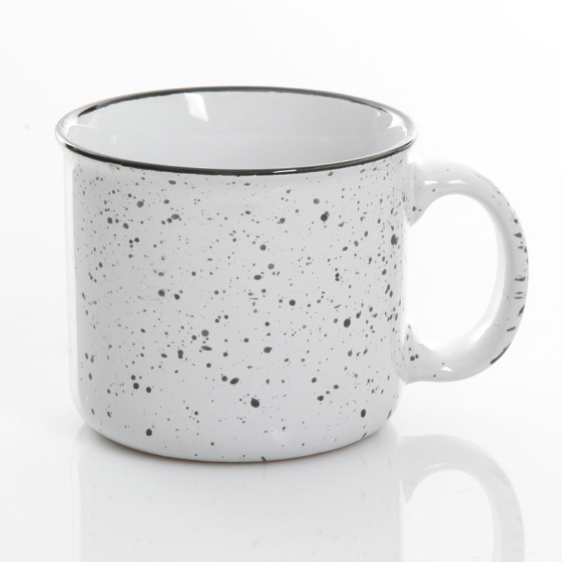 Gibson Home Altaic Speckled 17 Ounce Enamelware Coffee Mug Assortment, Set Of 4
