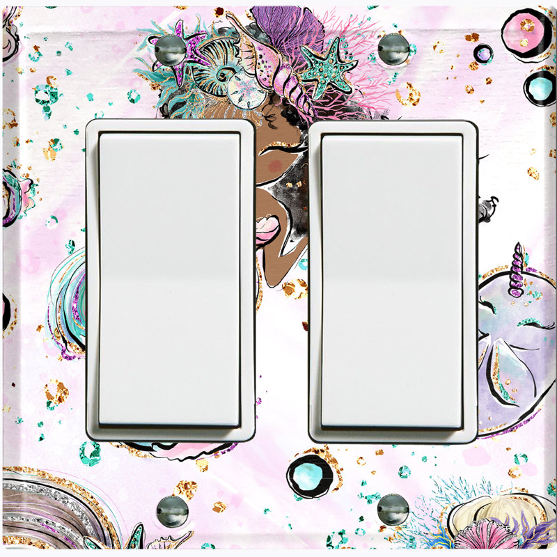 Patterned 2 - Gang Rocker Standard Wall Plate