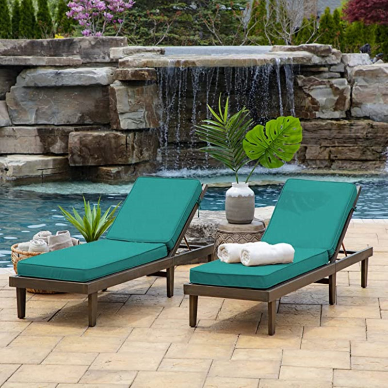 Outdoor 4'' Seat / Back Cushion, Teal
