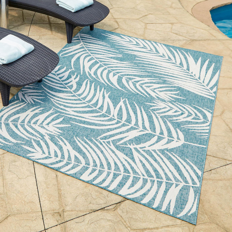 Pinion Floral Indoor / Outdoor Rug, Rectangle 4'1" x 6'1"
