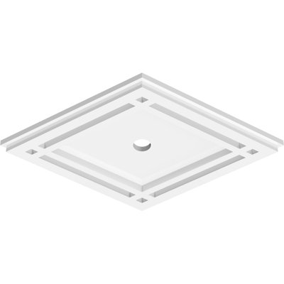 Médaillon de plafond contemporain en PVC de qualité architecturale 24 po x l 16 po x P 1 po x P 8 1/2 po x P 1 po