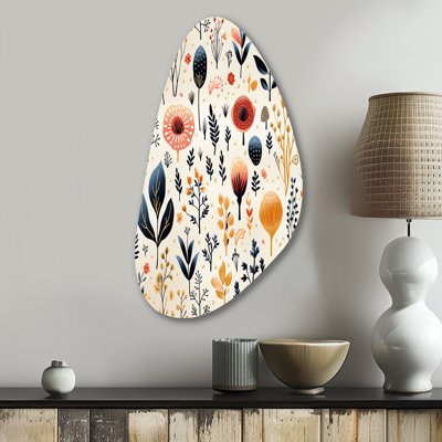 Hiawassee - Floral Fall Shape Asymmetric Metal Wall Art