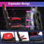 Fauteuil de jeu et de course ergonomique réglable en similicuir Gymax en rouge et noir