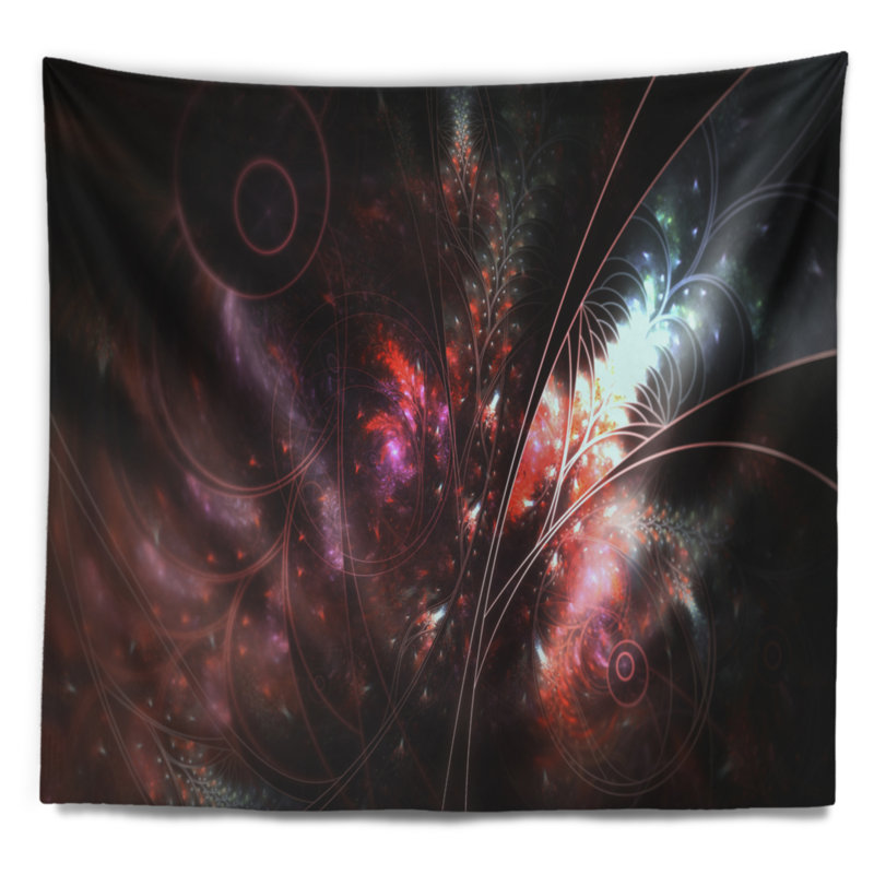 Tapisserie florale «Alien foncé», H 32 po x l 39 po
