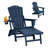 Azariyah Outdoor Folding Adirondack Chair With Ottoman-1848812155