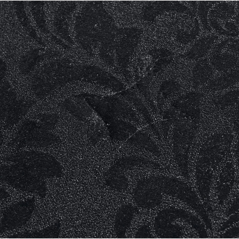 Polyester Floral Bedspread with Pillow Shams Included, Super King Bedspread + 2 Standard Shams, Black