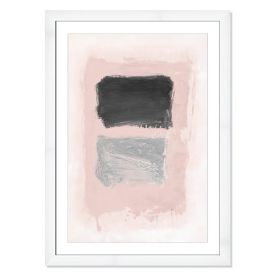 Vedaline "Pink, Black and Silver Shimmer I" Print