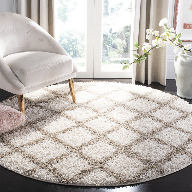 Tapis à poils longs Arsheq Performance, Rond 8 pi