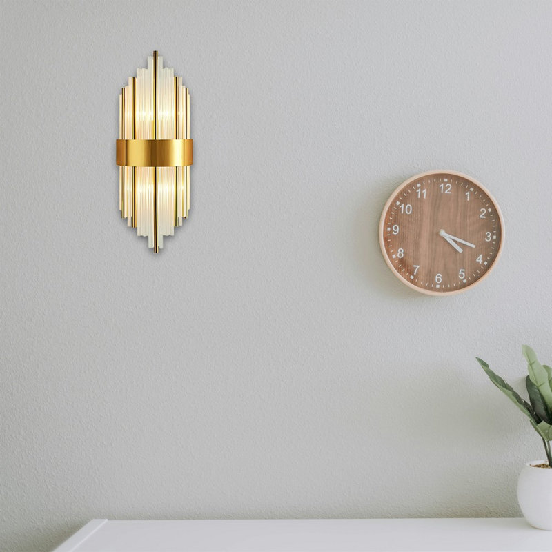 Modern Picture Wall Light – Glass Sconce with E14 Bulb Fixture for Bedroom & Living Room