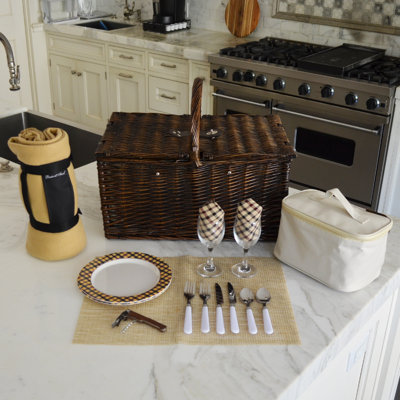 Panier de pique-nique avec couverture pour deux