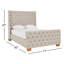 Laurent Fabric Tufted Queen Bed In Beige-1891332549