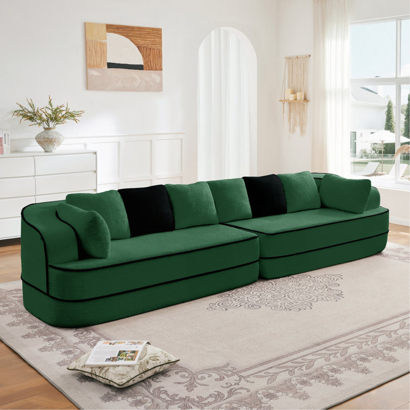 Canapé moelleux moelleux, moelleux, confortable, confortable, Vert