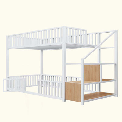 bunk bed with storage ladder