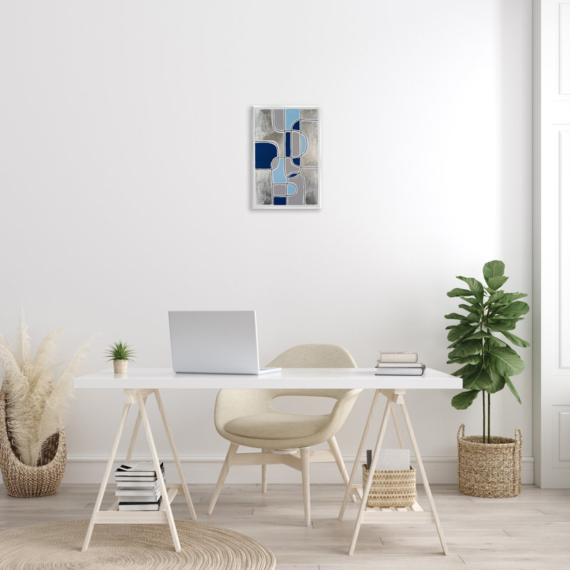 "Alternating Centric Shapes", art mural par Michael Willett, H 19 po x l 13 po