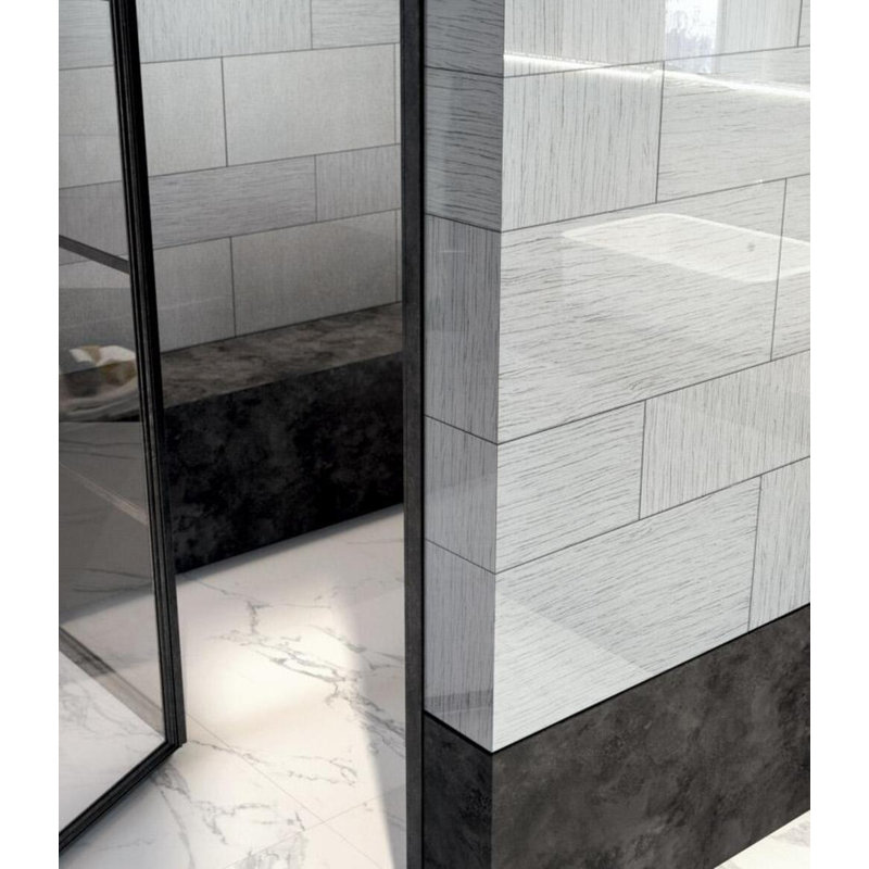 Timber Glacial 7.75" x 23.38" Decorated Glass Tile